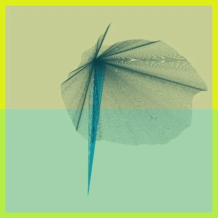 Cripto Chapeletas 008 — ZYDRON (2021). Imagem, p5.js.