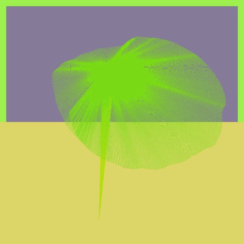 Cripto Chapeletas 5089 — ZYDRON (2021). Imagem, p5.js.