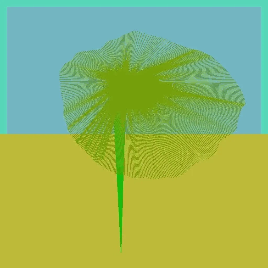 Cripto Chapeletas 7968 — ZYDRON (2021). Imagem, p5.js.
