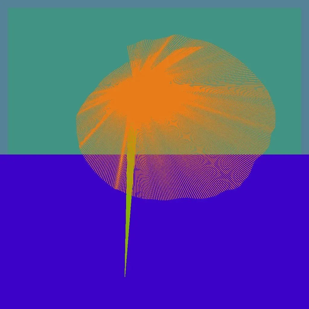 Cripto Chapeletas 8204 — ZYDRON (2021). Imagem, p5.js.