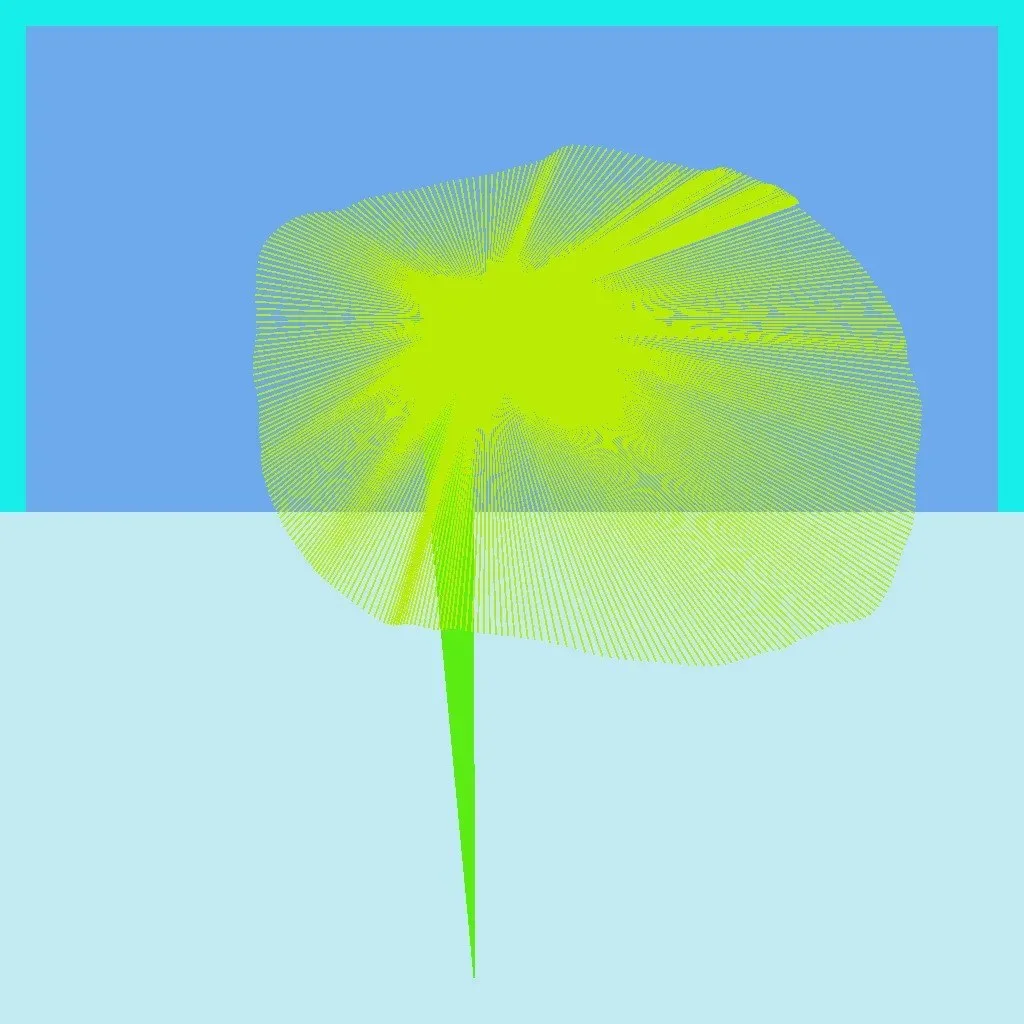 Cripto Chapeletas 8503 — ZYDRON (2021). Imagem, p5.js.