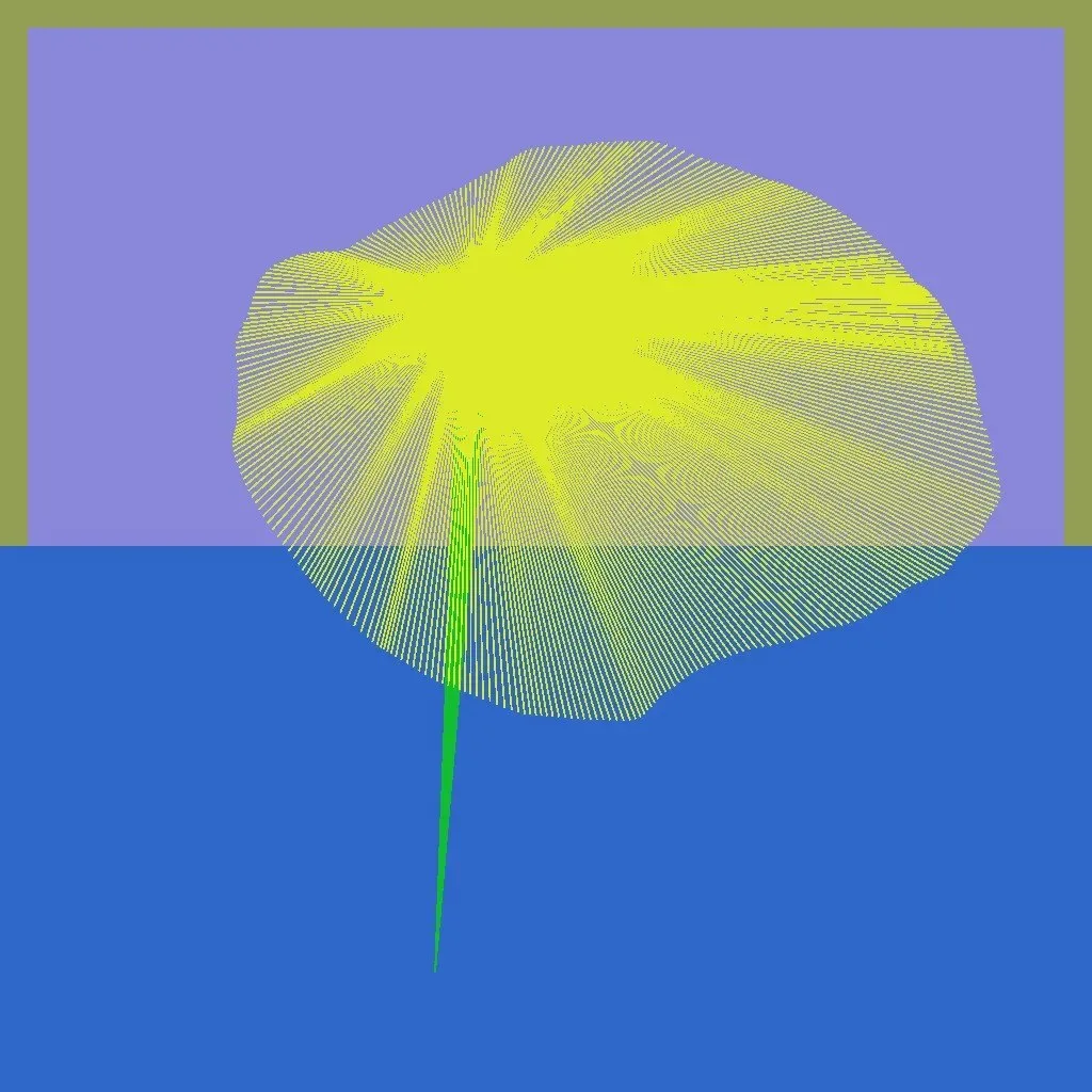 Cripto Chapeletas 8621 — ZYDRON (2021). Imagem, p5.js.