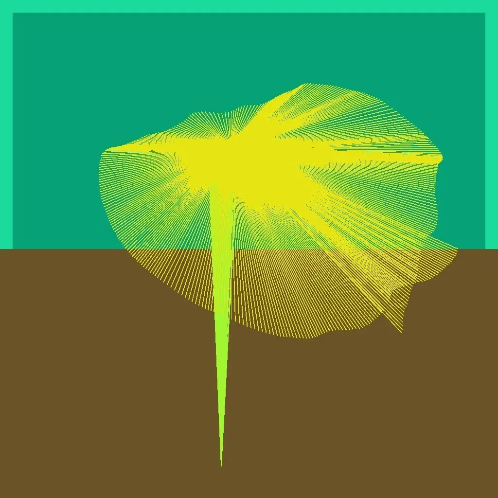 Cripto Chapeletas 9588 — ZYDRON (2021). Imagem, p5.js.