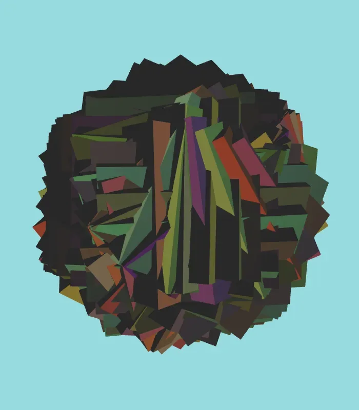 kubism 001 — ZYDRON (2021). Imagem, p5.js · 3D.
