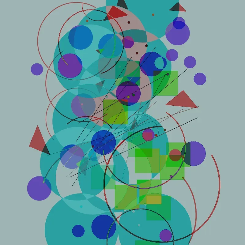 Primitive Vibes II — ZYDRON (2021). Generativa, p5.js.
